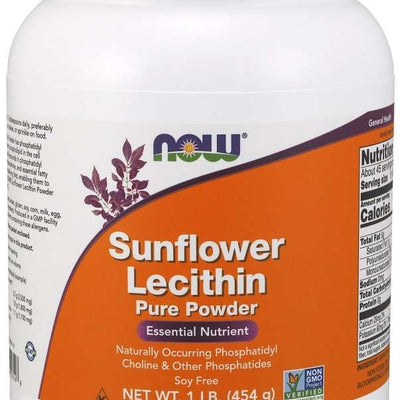 NOW Foods Sunflower Lecithin, Pure Powder - 454 grams
