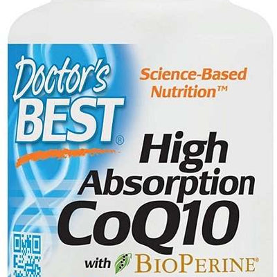 Doctor's Best High Absorption CoQ10 with BioPerine, 100mg - 60 softgels