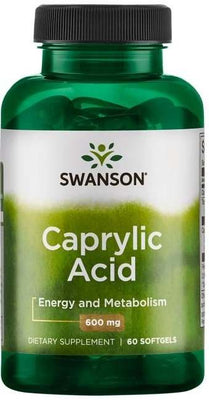 Swanson Caprylic Acid, 600mg - 60 softgels