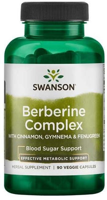 Swanson Berberine Complex with Cinnamon, Gymnema & Fenugreek - 90 vcaps