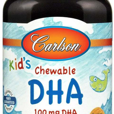 Carlson Labs Kid's Chewable DHA, 100mg Orange - 120 softgels