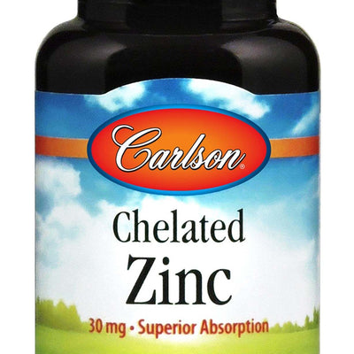 Carlson Labs Chelated Zinc, 30mg - 100 tablets