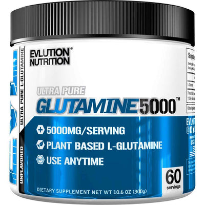 EVLution Nutrition Ultra Pure Glutamine 5000, Unflavoured - 300 grams