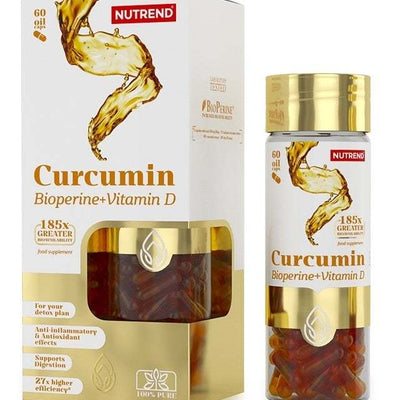 Nutrend Curcumin + Bioperine + Vitamin D - 60 caps