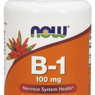 NOW Foods Vitamin B-1 Thiamine, 100mg - 100 tablets