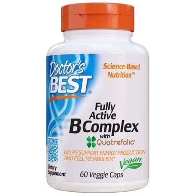 Doctor's Best Fully Active B-Complex with Quatrefolic - 60 vcaps
