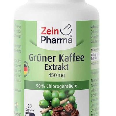 Zein Pharma Green Coffee Extract, 450mg - 90 caps