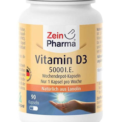 Zein Pharma Vitamin D3, 5000 IU - 90 caps