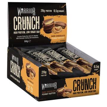 Warrior Crunch Bar, Dark Chocolate Peanut Butter - 12 bars