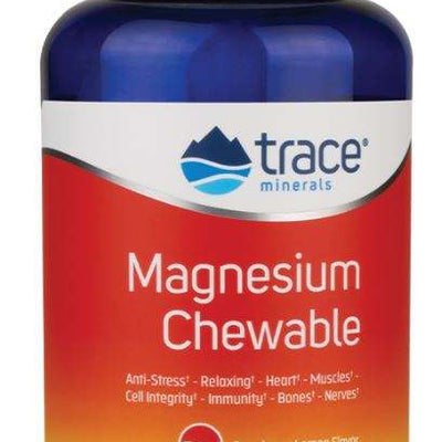 Trace Minerals Magnesium Chewable, Raspberry Lemon - 30 chewable wafers