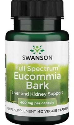 Swanson Full Spectrum Eucommia Bark, 400mg - 60 vcaps
