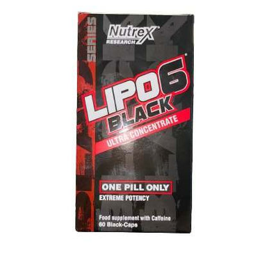 Nutrex Lipo-6 Black Ultra Concentrate, Extreme Potency - 60 black caps