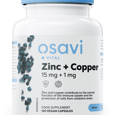 Osavi Zinc + Copper, 15mg + 1mg - 120 vegan caps