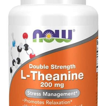 NOW Foods Double Strength L-Theanine, 200mg - 60 vcaps