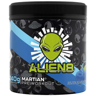 Alien8 Martian Pre-Workout, Blue Raspberry - 240 grams