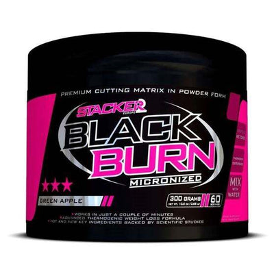 Stacker2 Europe Black Burn Micronized, Green Apple - 300 grams