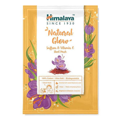 Himalaya Natural Glow Saffron & Vitamin C Sheet Mask - 30 ml.