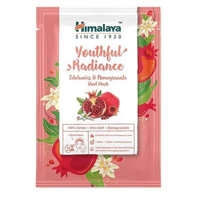 Himalaya Youthful Radiance Edelweiss & Pomegranate Sheet Mask - 30 ml.