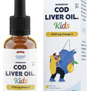 Osavi Norwegian Cod Liver Oil Kids, 1000mg Omega 3 (Lemon) - 50 ml.