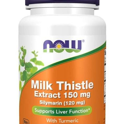 NOW Foods Milk Thistle Extract with Turmeric, 150mg - 60 vcaps