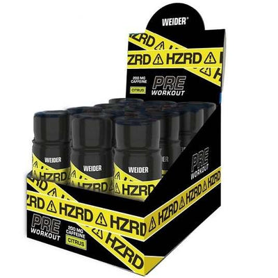 Weider HZRD Pre Workout Shot, Citrus - 12 x 60 ml.