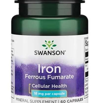 Swanson Iron (Ferrous Fumarate), 18mg - 60 caps