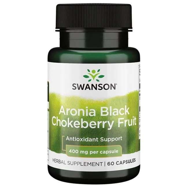 Swanson Aronia Black Chokeberry Fruit, 400mg - 60 caps