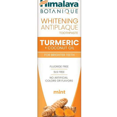 Himalaya Whitening Antiplaque Toothpaste Turmeric + Coconut Oil, Mint - 113 grams