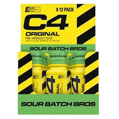 Cellucor C4 Original Pre-Workout Shot, Sour Batch Bros - 12 x 60 ml.