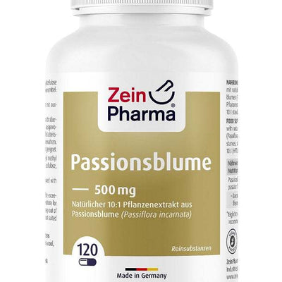 Zein Pharma Passion Flower, 500mg - 120 caps