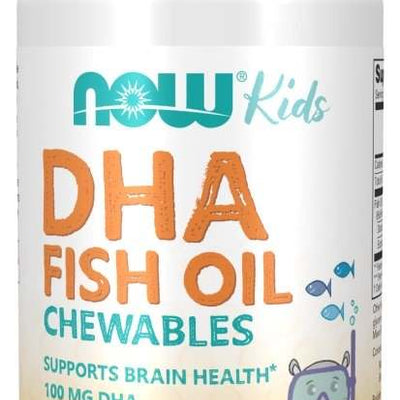 NOW Foods DHA Kids Fish Oil Chewables, 100mg - 60 softgels