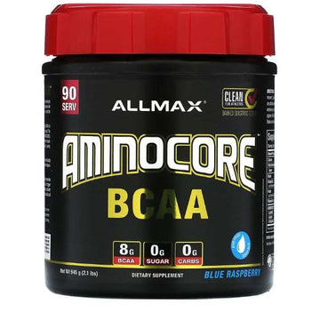 AllMax Nutrition Aminocore BCAA, Blue Raspberry - 945 grams
