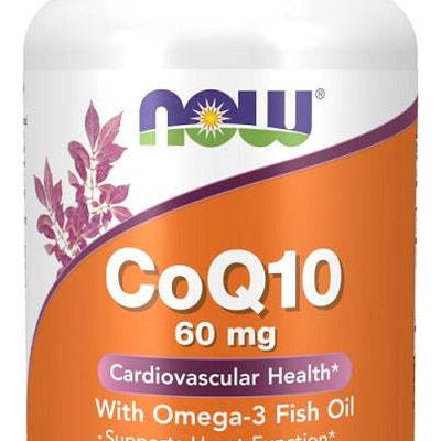 NOW Foods CoQ10 with Omega-3, 60mg - 120 softgels