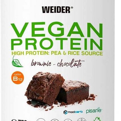 Weider Vegan Protein, Brownie Chocolate - 750 grams