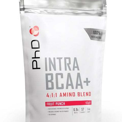 PhD Intra BCAA+, Fruit Punch - 450 grams