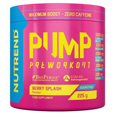 Nutrend Pump Pre-Workout, Berry Splash - 225 grams