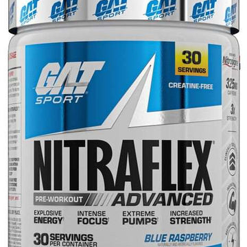 GAT Nitraflex Advanced, Blue Raspberry - 300 grams