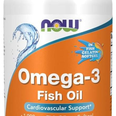 NOW Foods Omega-3 Fish Oil, Molecularly Distilled - 200 fish softgels