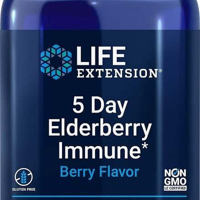 Life Extension 5 Day Elderberry Immune, Berry - 40 chewable tabs