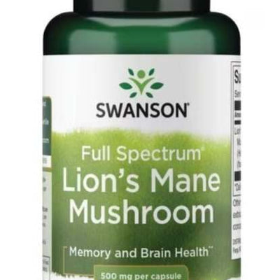 Swanson Full Spectrum Lion's Mane Mushroom, 500mg - 60 caps