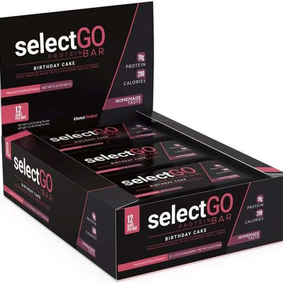 PEScience SelectGo Protein Bar, Birthday Cake - 12 x 60g