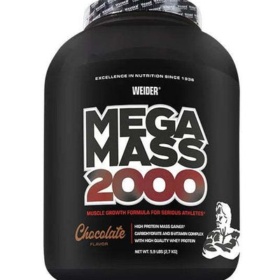 Weider Mega Mass 2000, Chocolate - 2700 grams