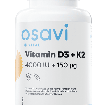 Osavi Vitamin D3 + K2, 4000IU + 150mcg - 120 softgels