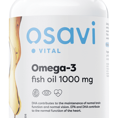 Osavi Omega-3 Fish Oil Molecularly Distilled, 1000mg - 180 softgels