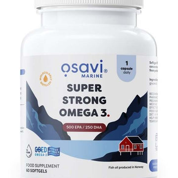 Osavi Super Strong Omega 3, 500 EPA / 250 DHA - 60 softgels