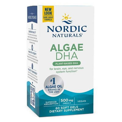 Nordic Naturals Algae DHA, 500mg - 60 softgels