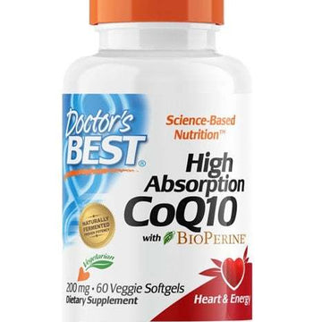 Doctor's Best High Absorption CoQ10 with BioPerine, 200mg - 60 veggie softgels