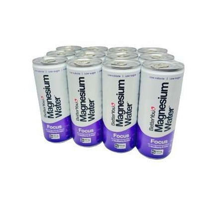 BetterYou Magnesium Water Focus, Blueberry & Mint - 12 x 250 ml.
