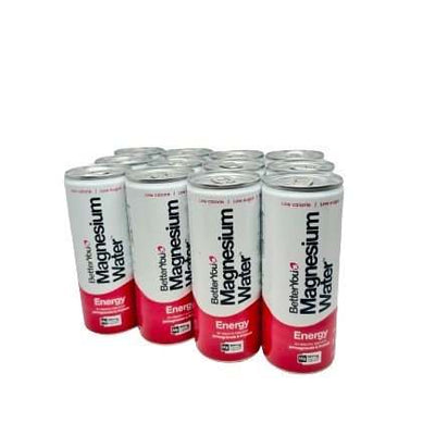 BetterYou Magnesium Water Energy, Pomegranate & Rhubarb - 12 x 250 ml.