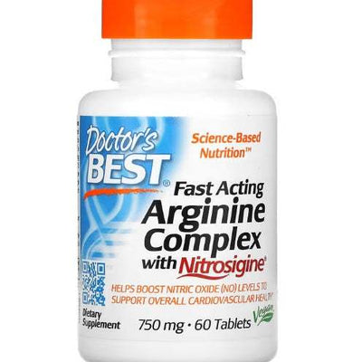 Doctor's Best Fast Acting Arginine Complex with Nitrosigine, 750mg - 60 tablets